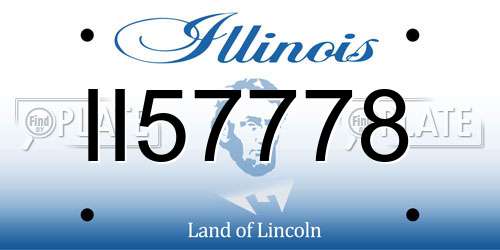 II57778 Illinois License Plate