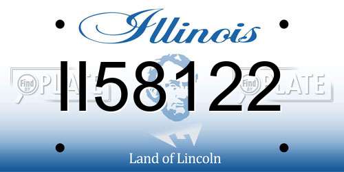 II58122 Illinois License Plate