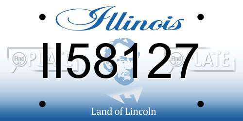 II58127 Illinois License Plate