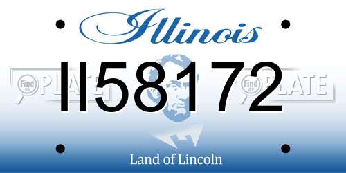 II58172 Illinois License Plate