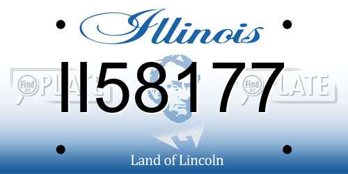 II58177 Illinois License Plate