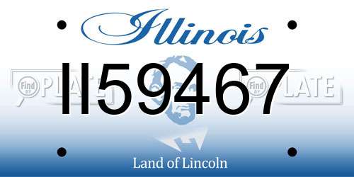 II59467 Illinois License Plate