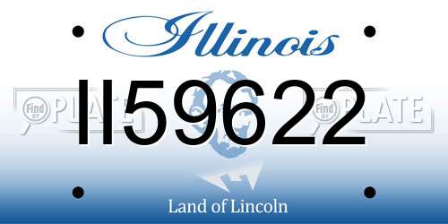 II59622 Illinois License Plate