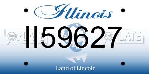 II59627 Illinois License Plate