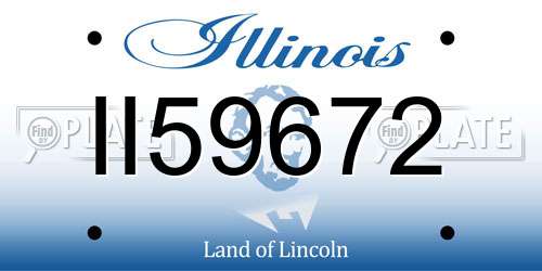 II59672 Illinois License Plate
