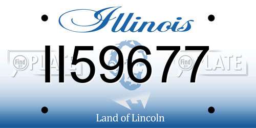 II59677 Illinois License Plate