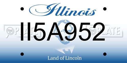 II5A952 Illinois License Plate