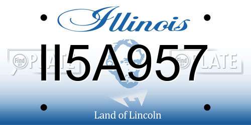 II5A957 Illinois License Plate