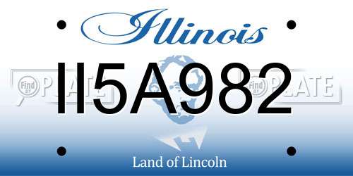 II5A982 Illinois License Plate