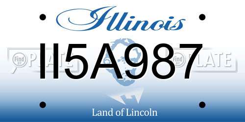 II5A987 Illinois License Plate