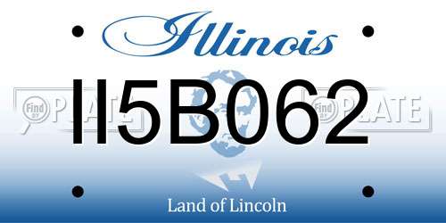 II5B062 Illinois License Plate