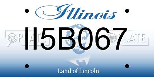 II5B067 Illinois License Plate