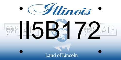 II5B172 Illinois License Plate