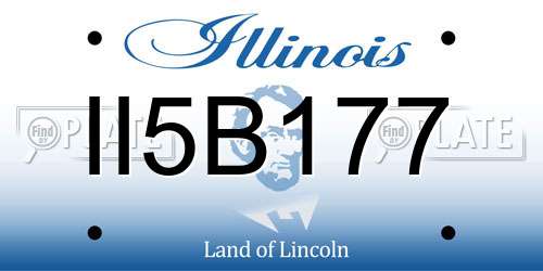 II5B177 Illinois License Plate