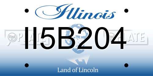 II5B204 Illinois License Plate