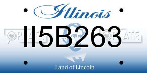 II5B263 Illinois License Plate