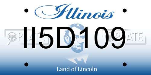 II5D109 Illinois License Plate