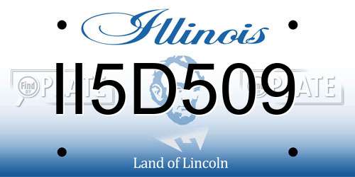II5D509 Illinois License Plate