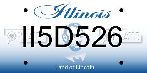 II5D526 Illinois License Plate