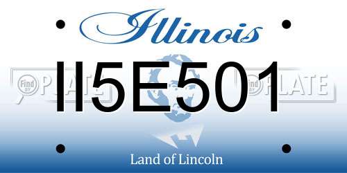II5E501 Illinois License Plate