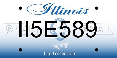 II5E589 Illinois License Plate