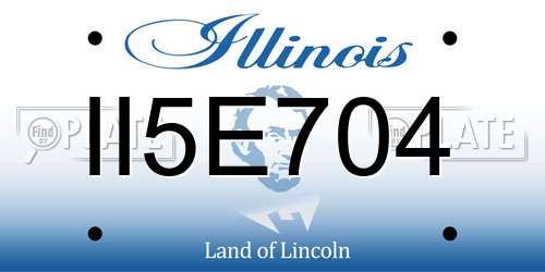 II5E704 Illinois License Plate