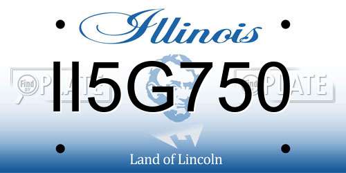 II5G750 Illinois License Plate