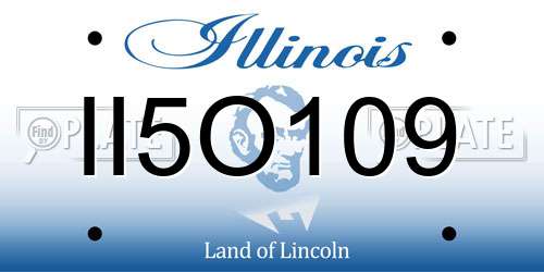 II5O109 Illinois License Plate