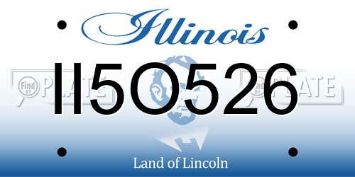 II5O526 Illinois License Plate