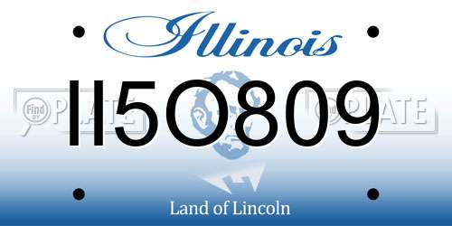 II5O809 Illinois License Plate