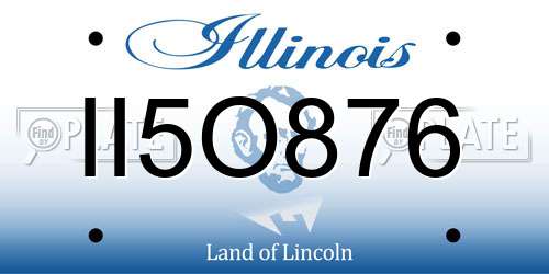 II5O876 Illinois License Plate