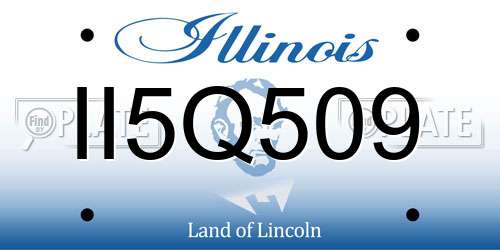 II5Q509 Illinois License Plate
