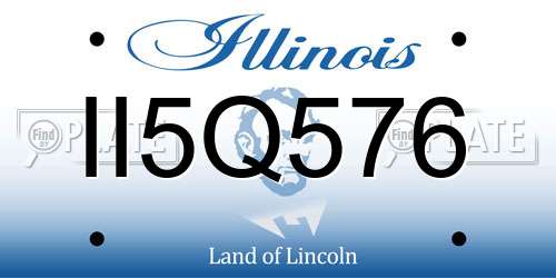 II5Q576 Illinois License Plate