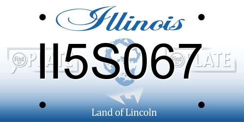 II5S067 Illinois License Plate
