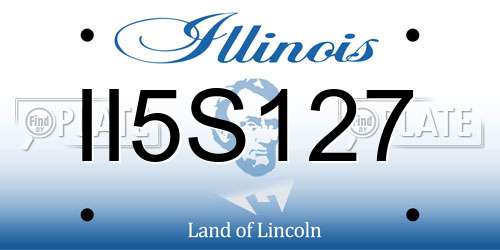 II5S127 Illinois License Plate
