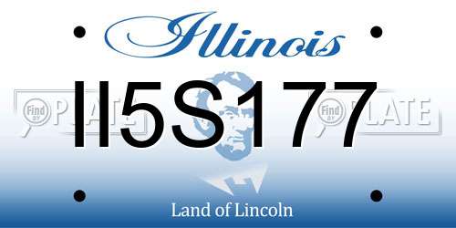 II5S177 Illinois License Plate