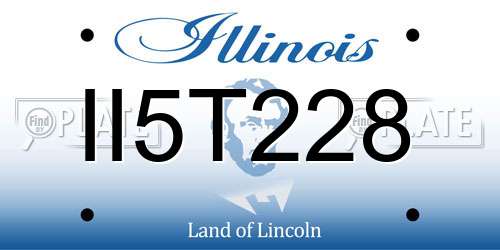 II5T228 Illinois License Plate
