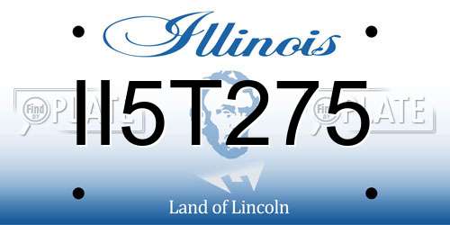 II5T275 Illinois License Plate