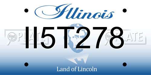 II5T278 Illinois License Plate