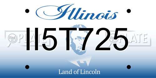 II5T725 Illinois License Plate