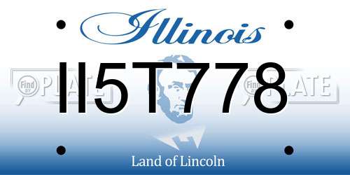 II5T778 Illinois License Plate