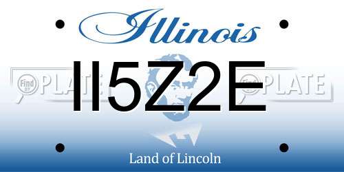 II5Z2E Illinois License Plate