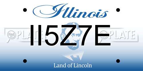 II5Z7E Illinois License Plate
