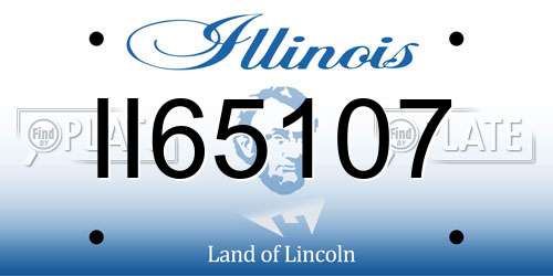 II65107 Illinois License Plate