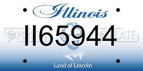 II65944 Illinois License Plate