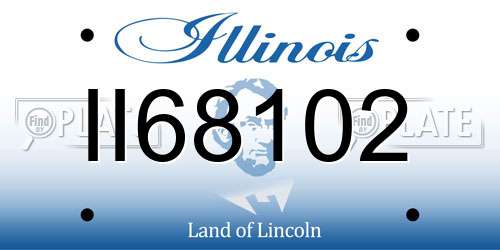 II68102 Illinois License Plate