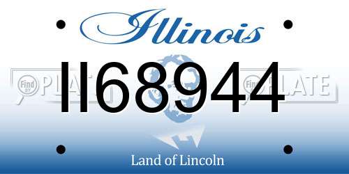 II68944 Illinois License Plate