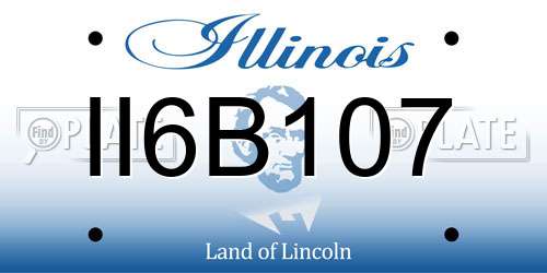 II6B107 Illinois License Plate