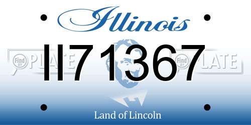 II71367 Illinois License Plate
