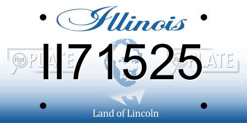 II71525 Illinois License Plate